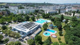 Luftbildaufnahme Simmeringer Bad