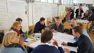 The project team at a workshop